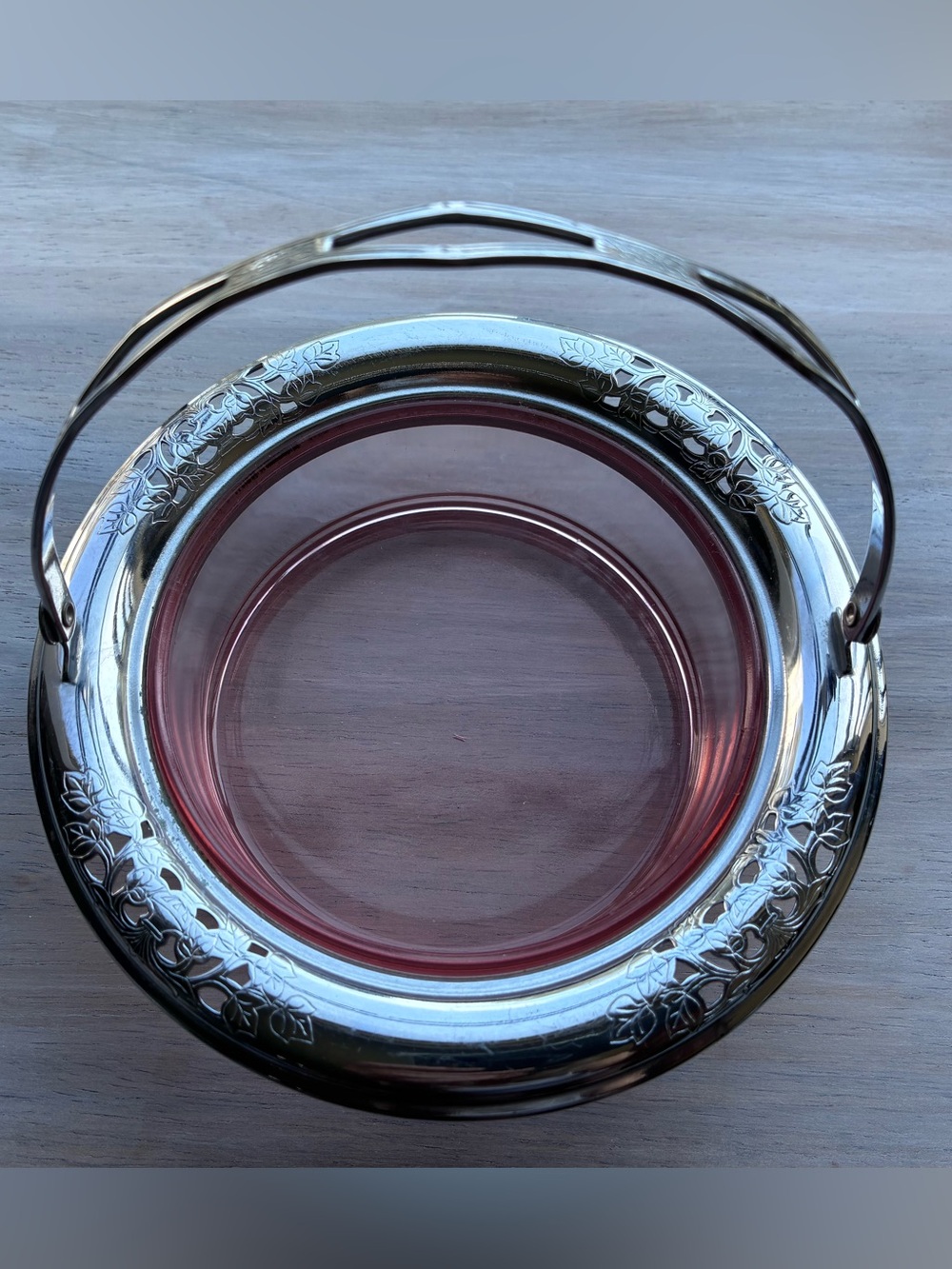 Vintage 1950’s Pink Glass Candy Dish